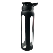 750ML Glass Sport Water Bottle with Silicone Sleeve eco friendly  glass juice  water bottl